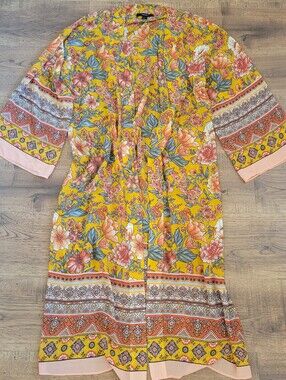 Bohemian Floral Kimono Duster:small